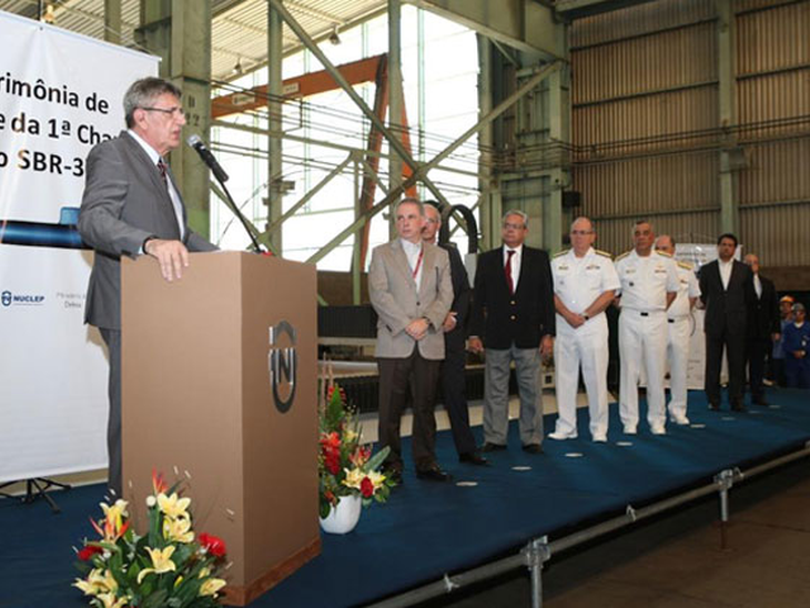 Evento marca início da produção do terceiro submarino do Prosub