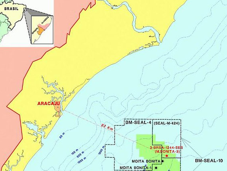 Petrobras confirma potencial da área de Moita Bonita na Bacia de Sergipe-Alagoas