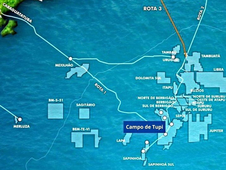 Campo de Tupi no pré-sal na Bacia de Santos atinge 2 bilhões de barris óleo equivalente (boe)